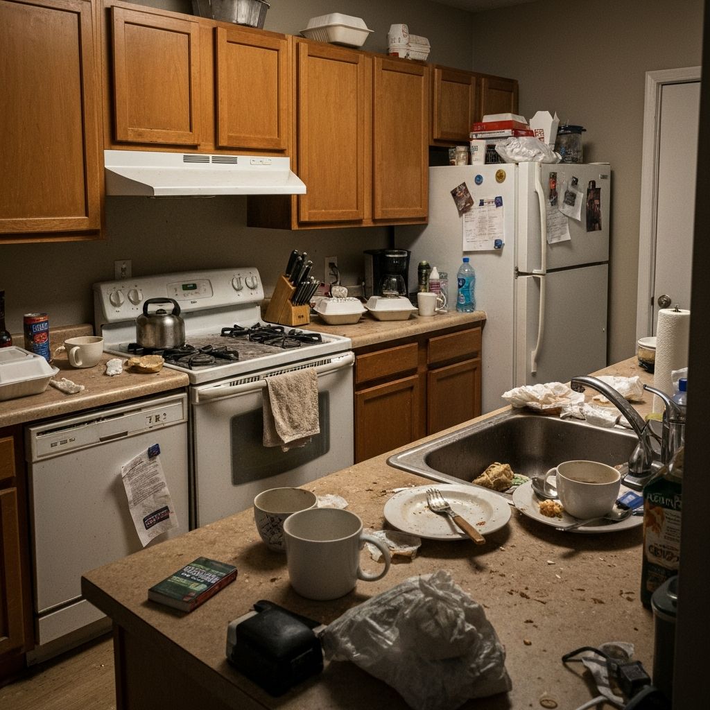 주방 청소 청소 전