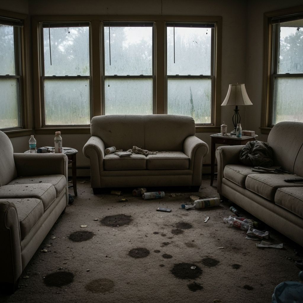 거실 청소 청소 전